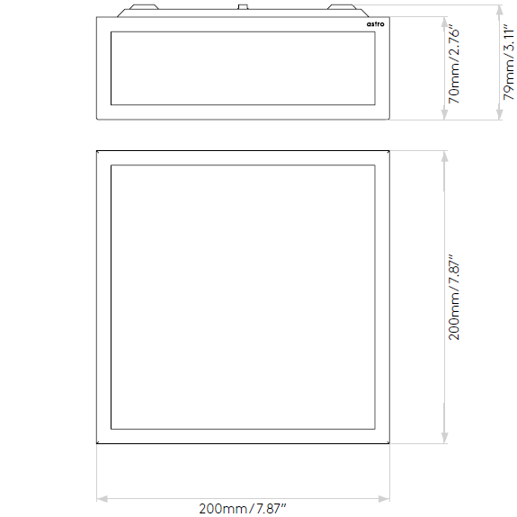 Mashiko Square Ceiling Dimensions