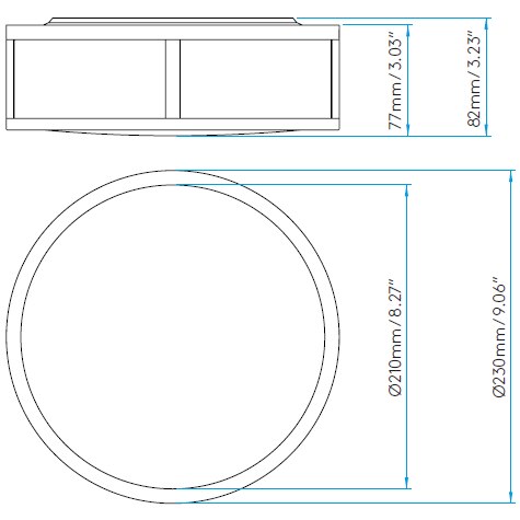 Mashiko Round Ceiling Dimensions