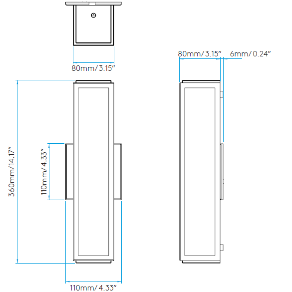 Mashiko 360 Wall Dimensions