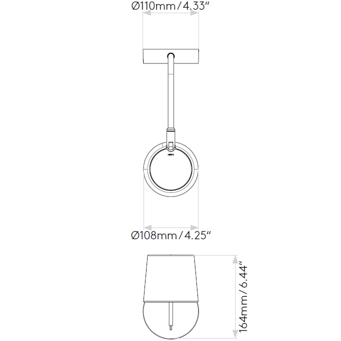 Miura Swing Arm Wall Dimensions