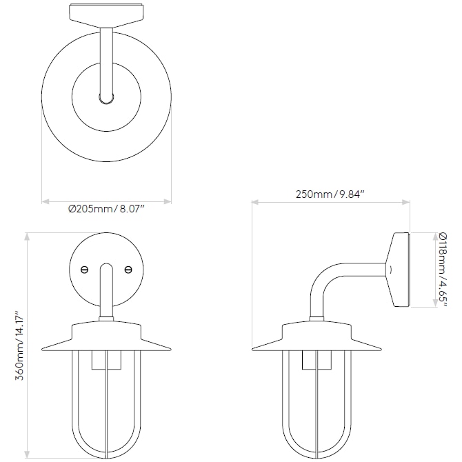 Montparnasse Outdoor Wall Dimensions