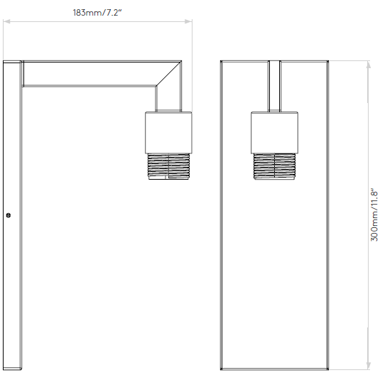 Ravello Wall With Tube 135 Shade Dimensions