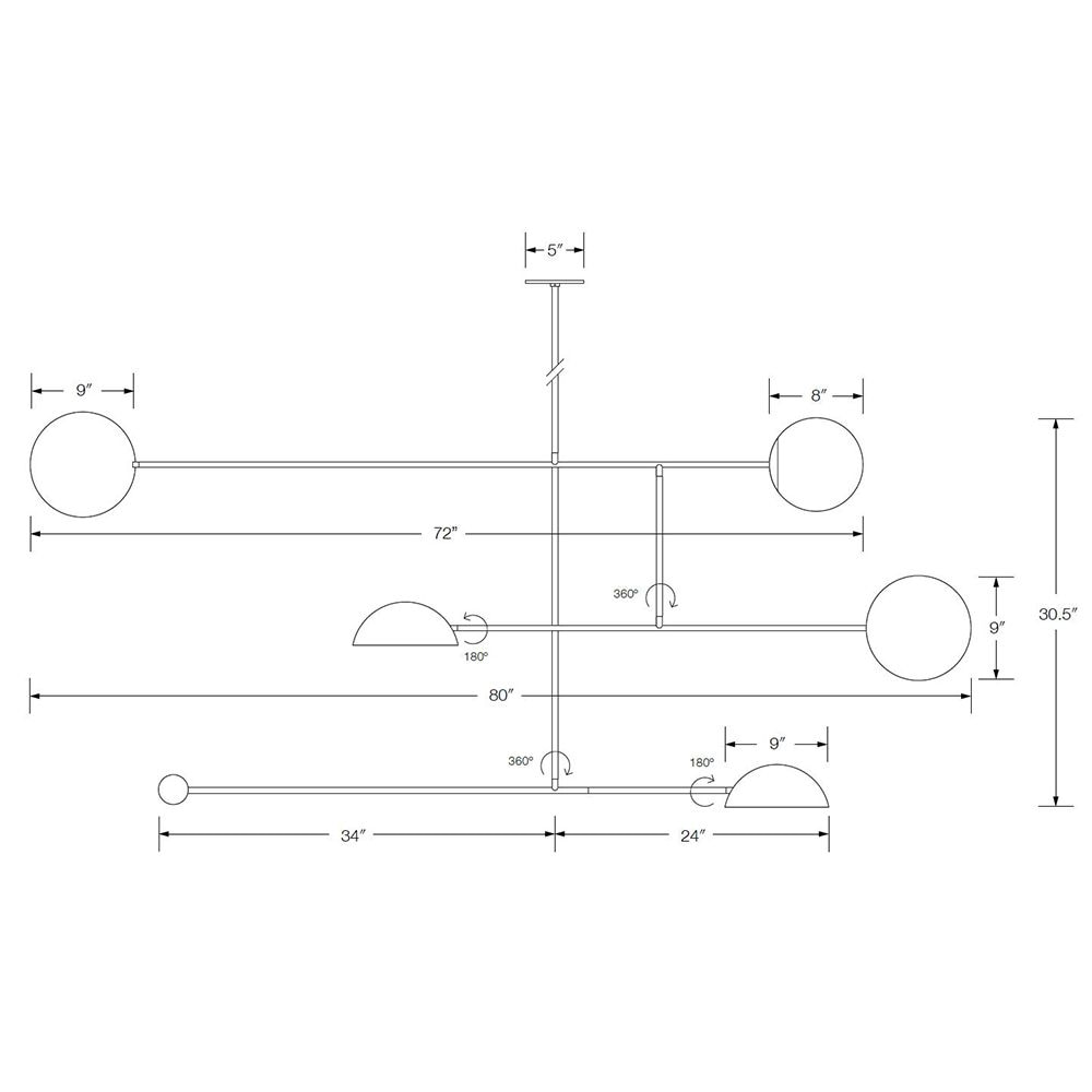 Astro Mobile Light No.2 Suspension Dimensions