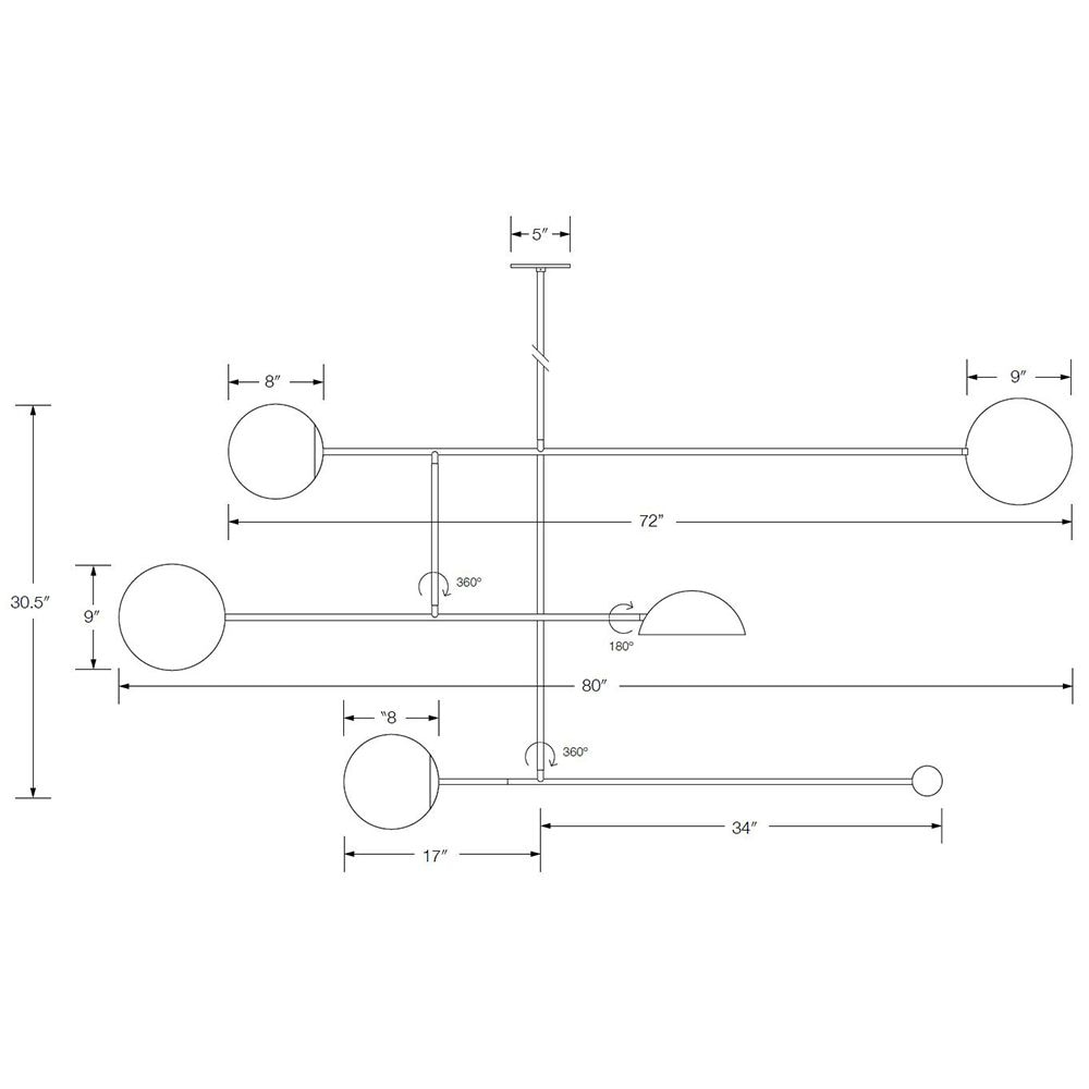 Astro Mobile Light No.3 Suspension Dimensions