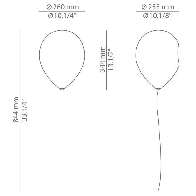 Balloon A-3050 Wall Dimensions