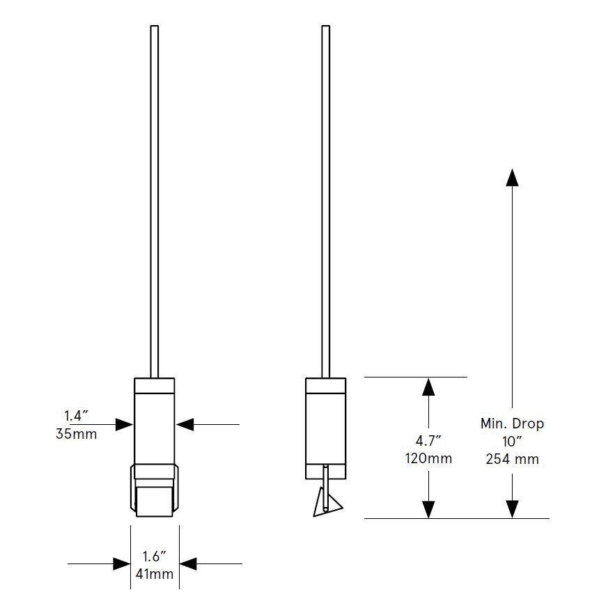 Aries Pendant I.I Suspension Dimensions