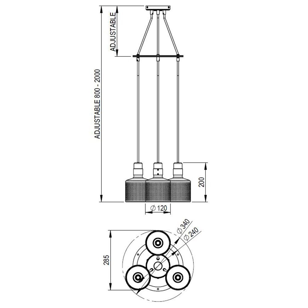 Riddle Cluster 3 Suspension Dimensions