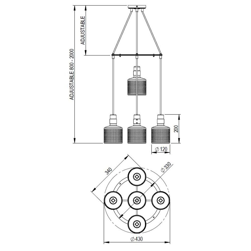 Riddle Cluster 5 Suspension Dimensions