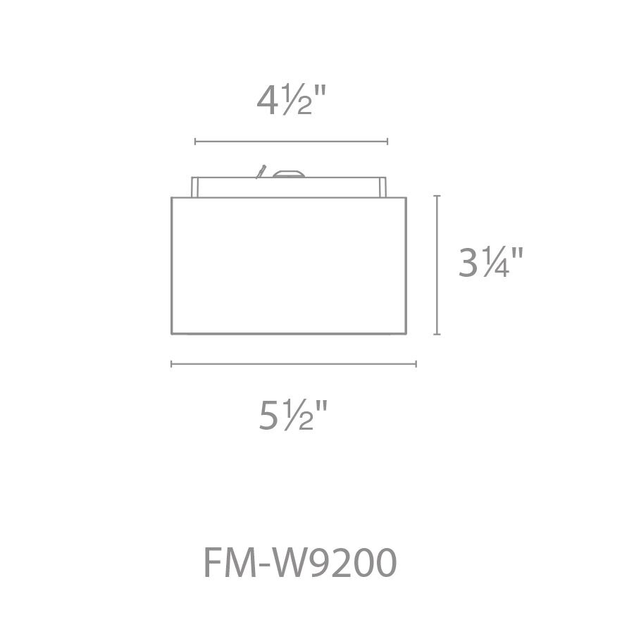 Bloc Outdoor Ceiling/Wall Dimensions