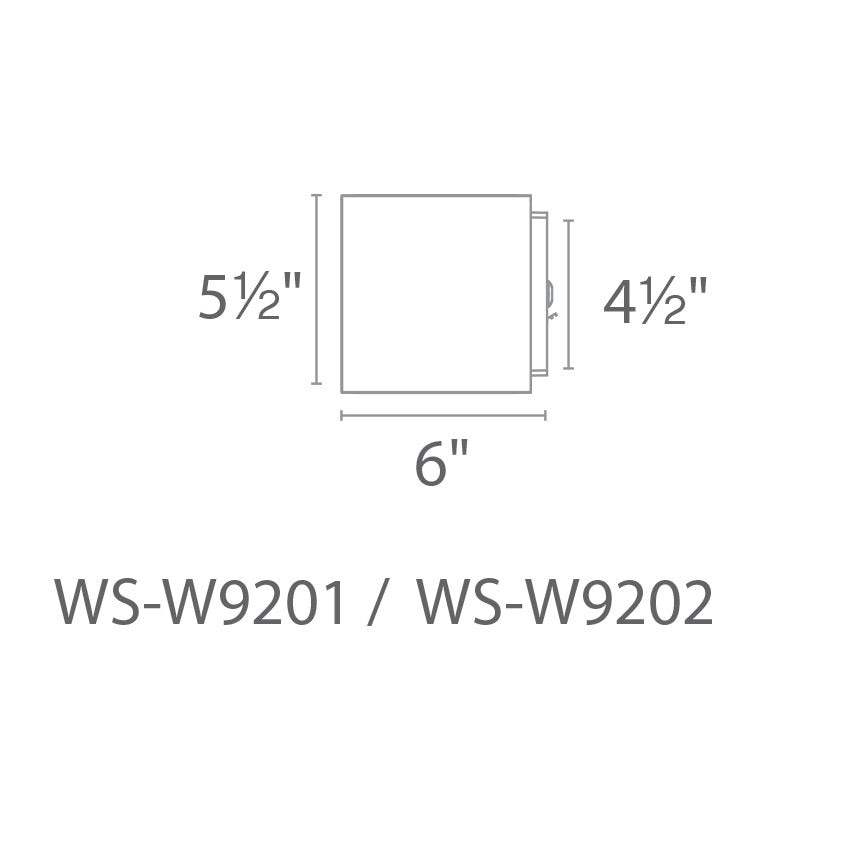 Bloc Up/Down Light Outdoor Wall Dimensions