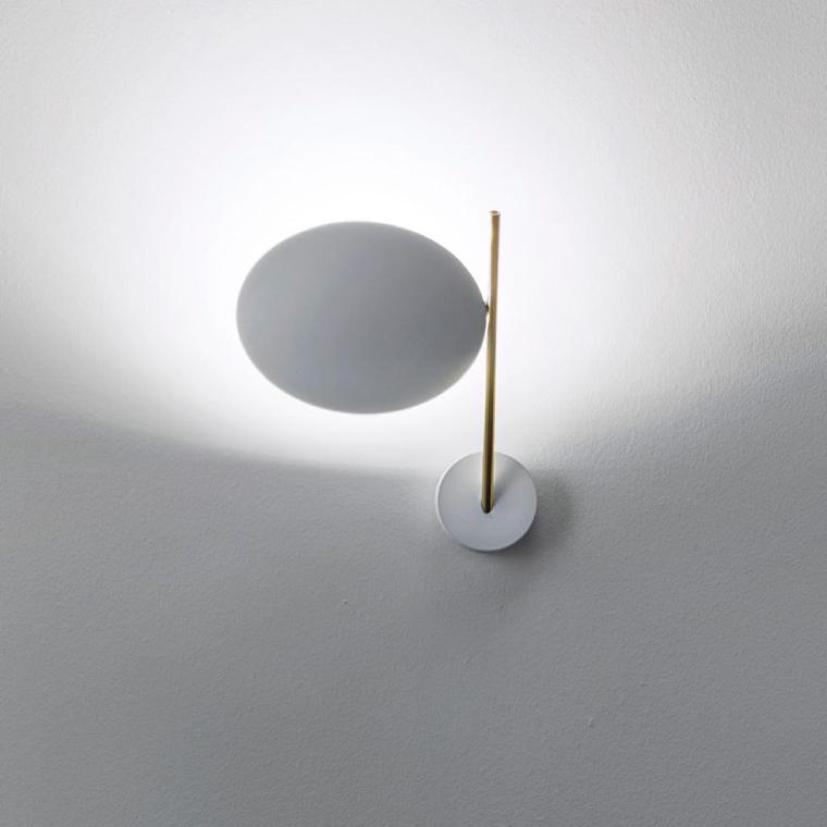 Lederam WB1 LED wall sconce, designed by iconic lighting designer Enzo Catellani for Catellani & Smith.