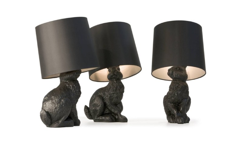 A trio of Rabbit table lights, designed for Moooi by Front Design.