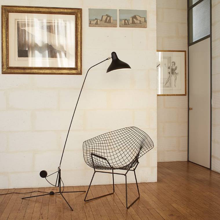 The classic Mantis BS1 floor lamp, designed by Bernard Schottlander, 