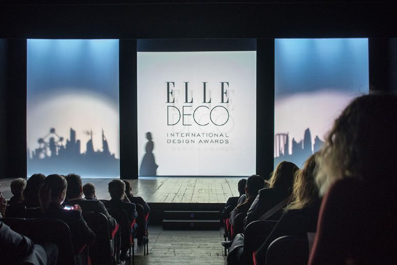 A view of the 2019 Elle Deco International Design Awards ceremony stage.