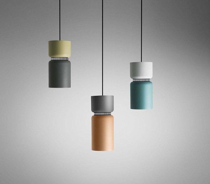 A trio of Aspen S17 pendant lights, designed for B.lux by Werner Aisslinger