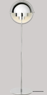 Gubi's Multi-Lite floor lamp in chrome