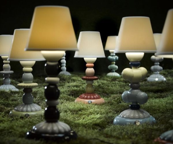 A moody shot of portable table lamps from the Firefly collection.