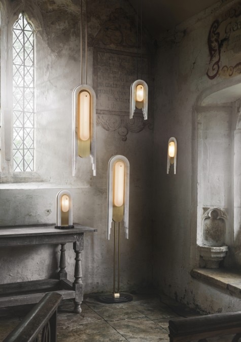 The Vima collection of designer lights, new from Bert Frank, is a rustic medieval setting.