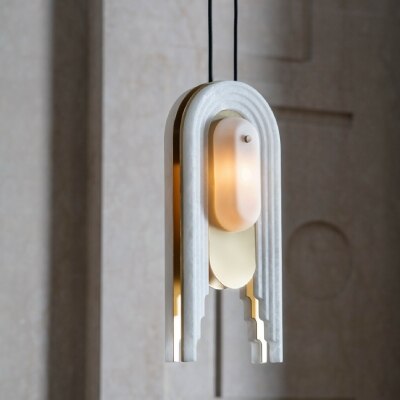 A close-up of Vima Small pendant light from Bert Frank