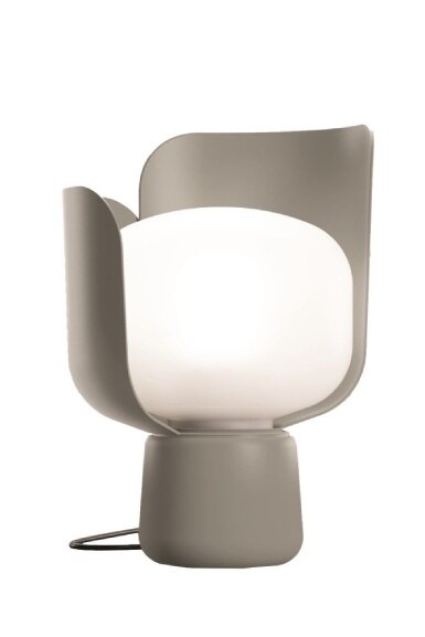 Blom table lamp, designed for FontanaArte by Andreas Engesvik, in grey.