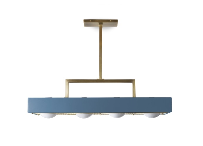 Kernel linear suspension light from Bert Frank in the blue finish option.
