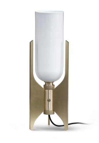 Pennon table lamp, in the brass finish option, from Bert Frank.