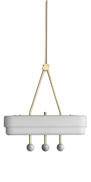 Spate pendant light from Bert Frank in white.