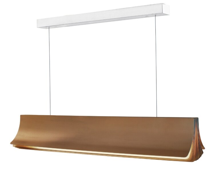 Respiro linear suspension light from DCWéditions, designed by Philippe Nigro, in the 90cm length.