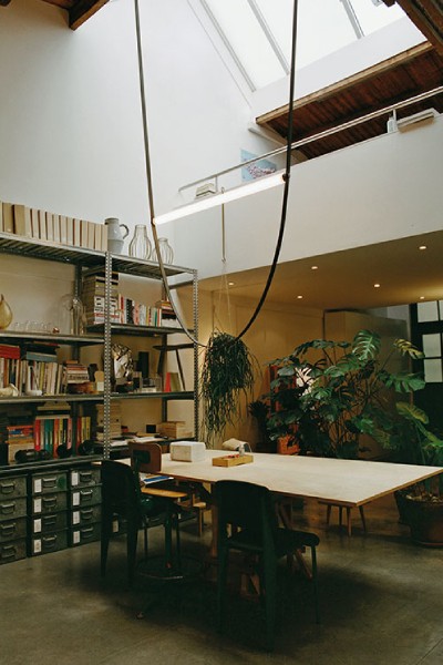 WireLine, designed by Formafantasma and released by Flos, installed in a workshop