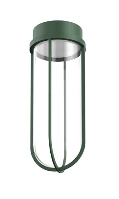 Genius lighting designer Philippe Starck's In Vitro ceiling light for Flos in green forest finish