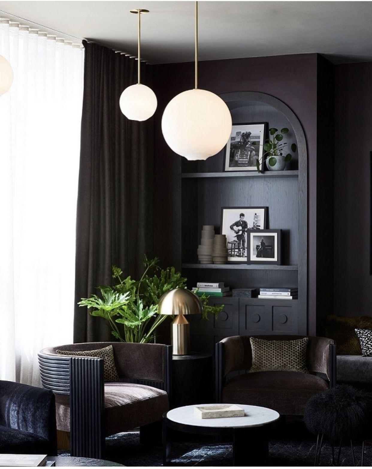 A number of Balance Suspensions lights in a restaurant project