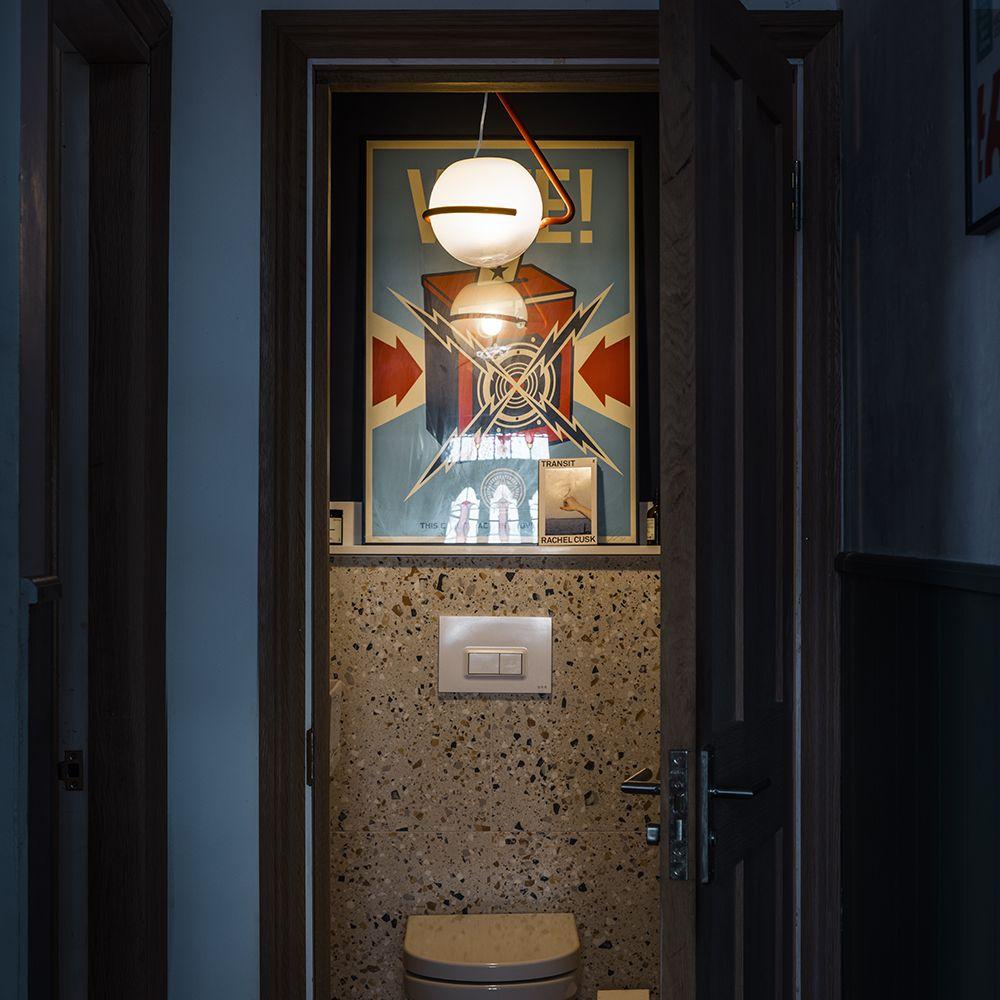 Tonda Suspension hanging in a powder room