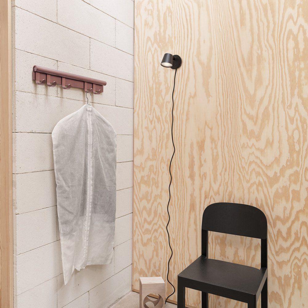 From left: the Ambit Wall and Tip Wall Lights from Muuto both enhance corners in areas that are not easy to hardwire
