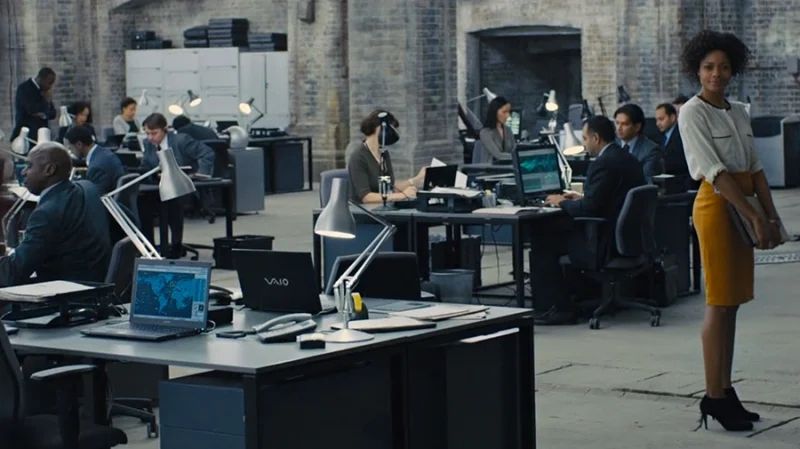 A number of Type 75™ Lamps on every desk at MI6’s offices in the James Bond film, Skyfall (2012)