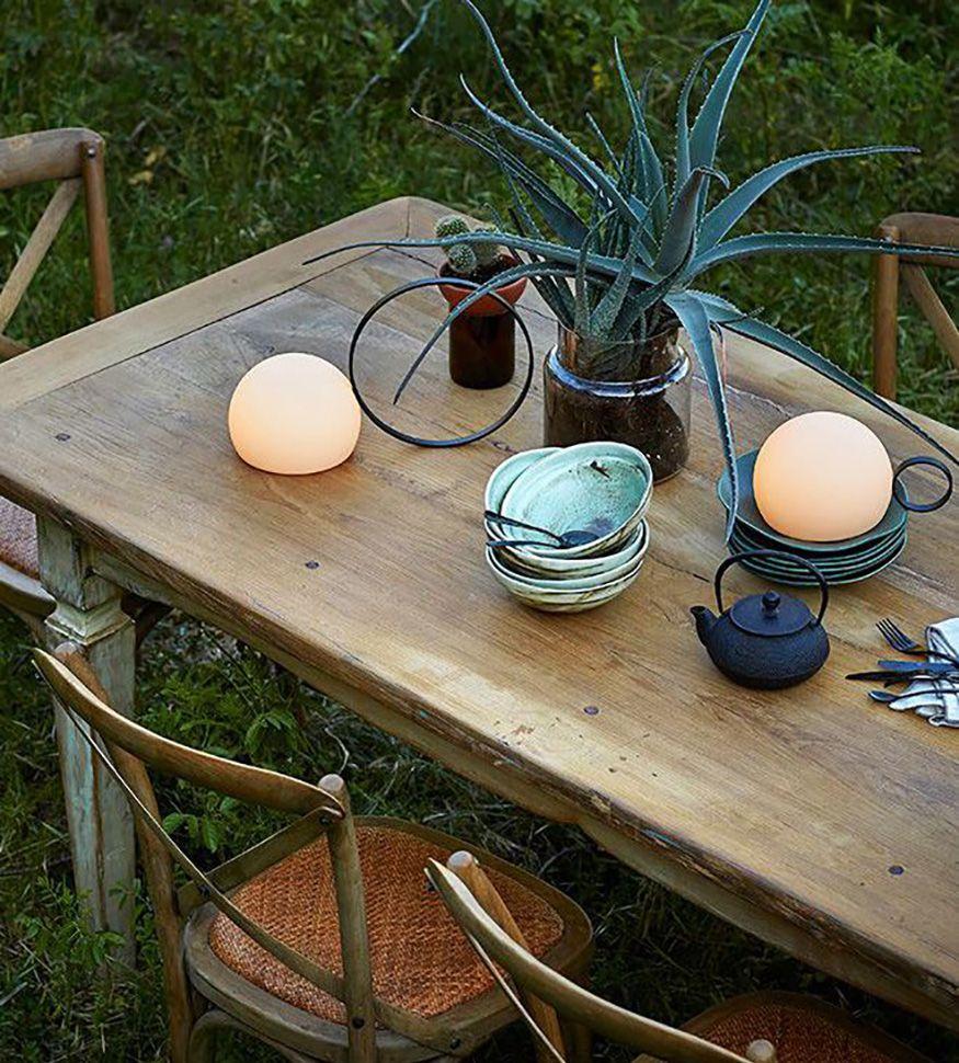 The Circ Chandelier adds warmth and comfort to a meeting room; the Portable and Floor versions make a patio lounge area cozier.