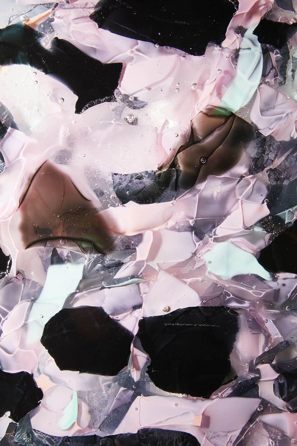 Close-up details of Fragmentglass panels that make up the Fragments Collection