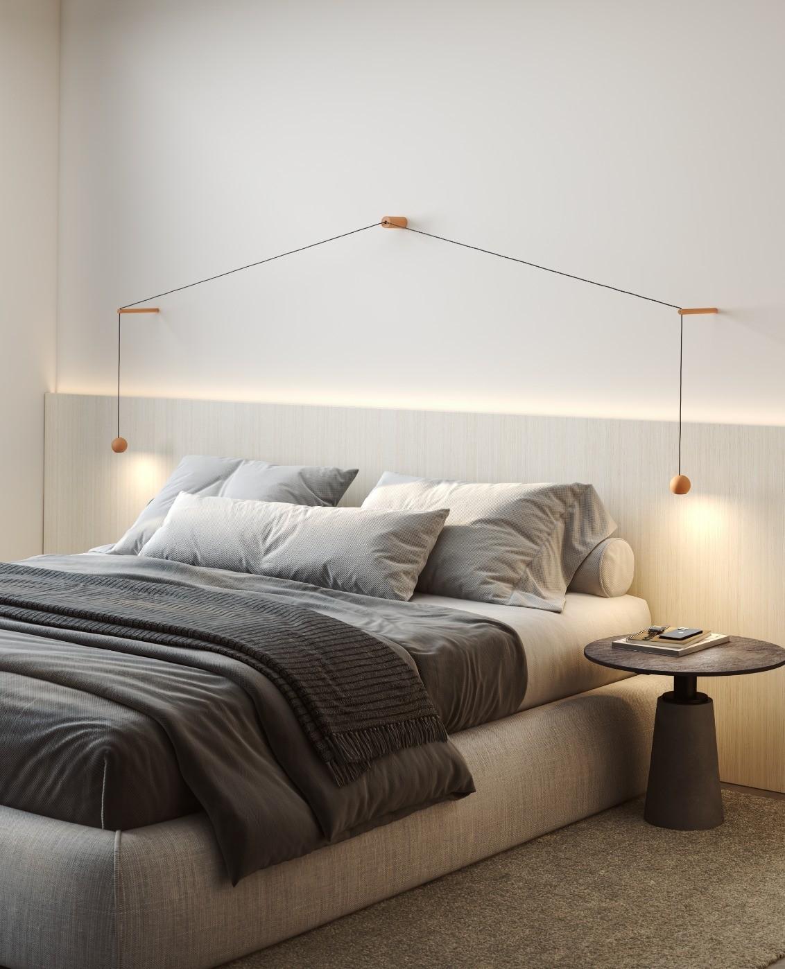 Kushi Floor Lamp (left); Kushi Table Lamps (right)