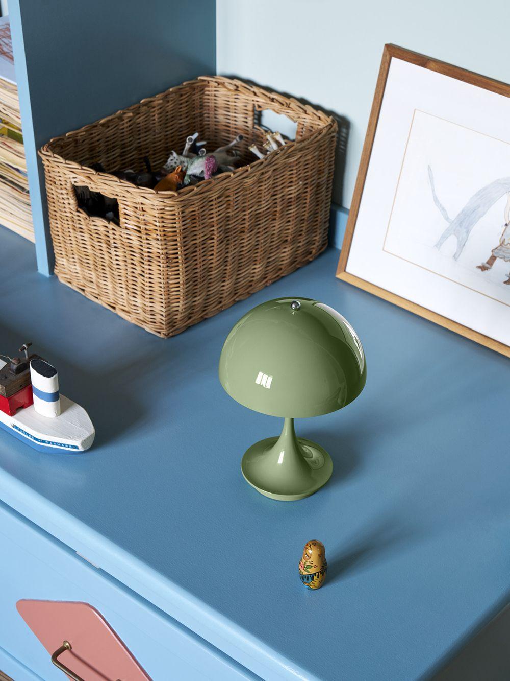 Panthella lamps indoors off