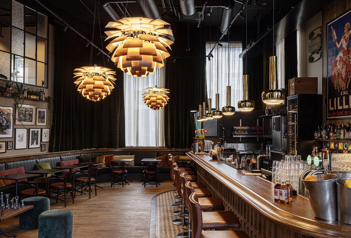 PH Artichoke in a restaurant and bar setting