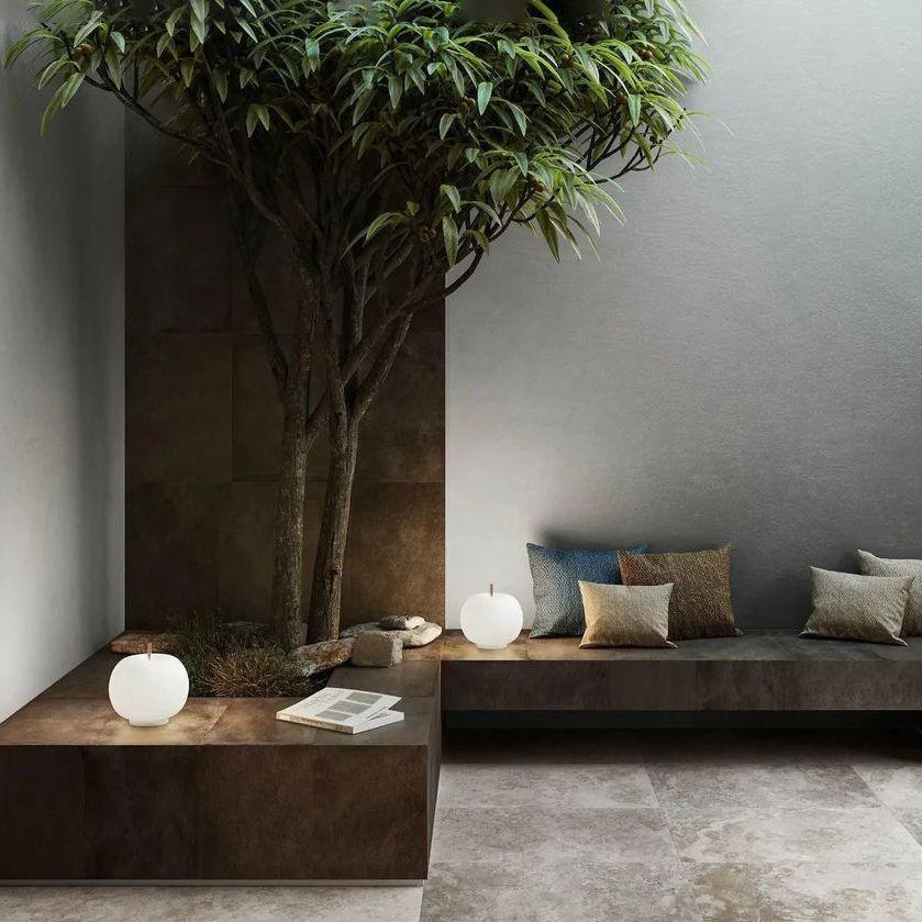 Kushi Floor Lamp (left); Kushi Table Lamps (right)