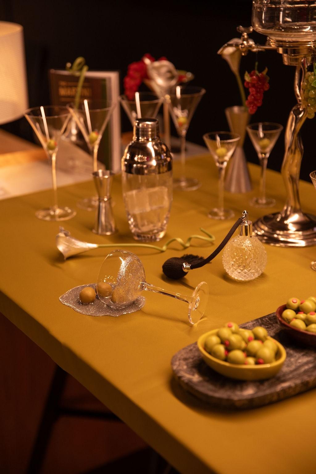 Playful vignette of barware by Cocktail Emporium