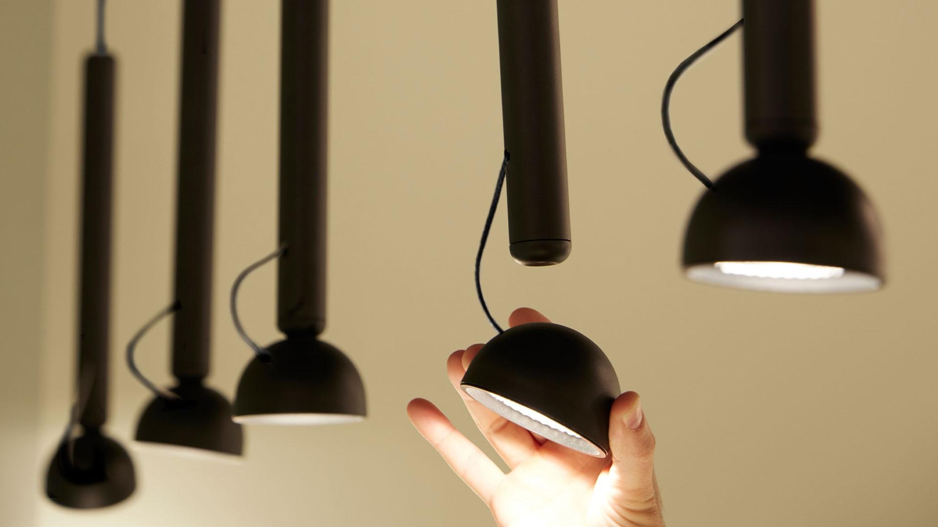 A close-up of the Berry, and the detail that makes it an innovative twist on the articulating lamp.