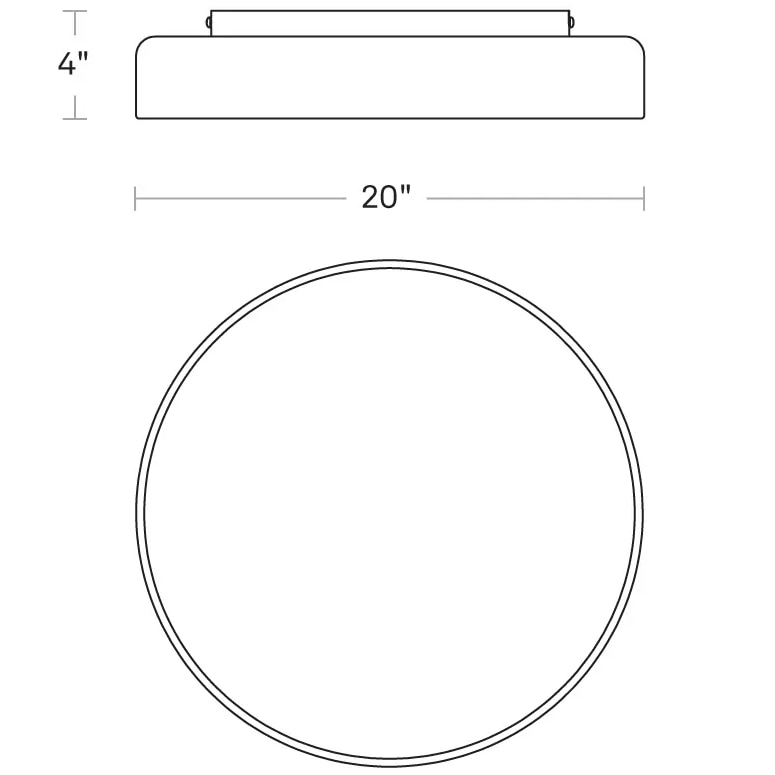 Bobber Large Flush Mount Ceiling Dimensions