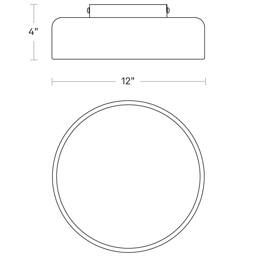 Bobber Small Flush Mount Ceiling Dimensions