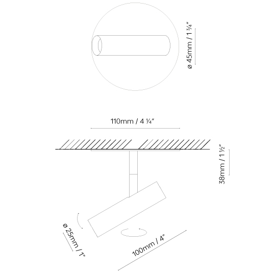 Anvil Slim Spot Ceiling Dimensions