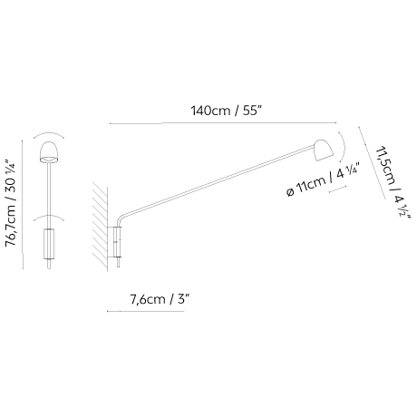 Speers Arm W 1S Wall Dimensions