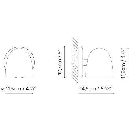 Speers W1 Outdoor Wall Dimensions