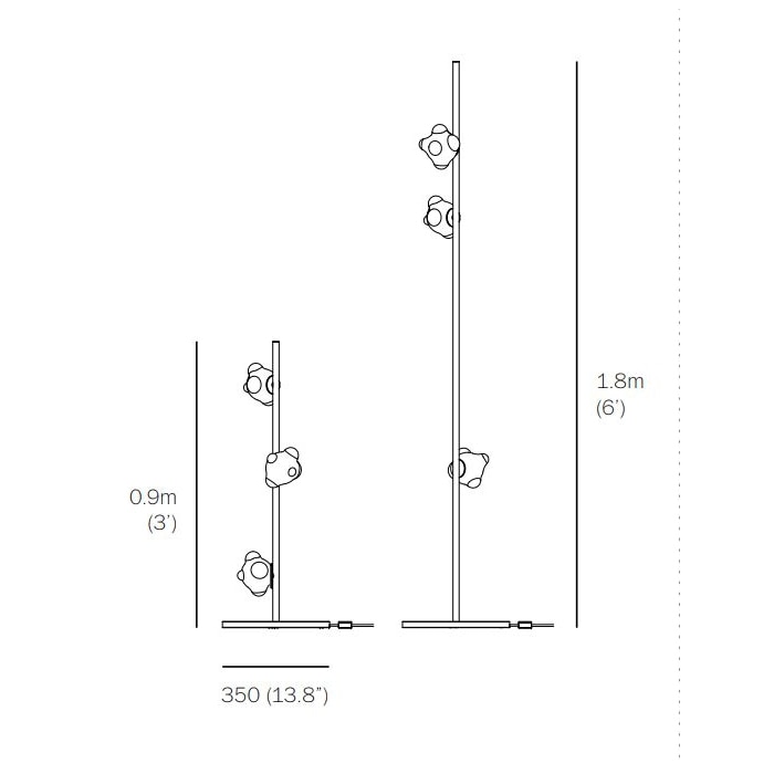 57.3 White Opaline Floor Dimensions