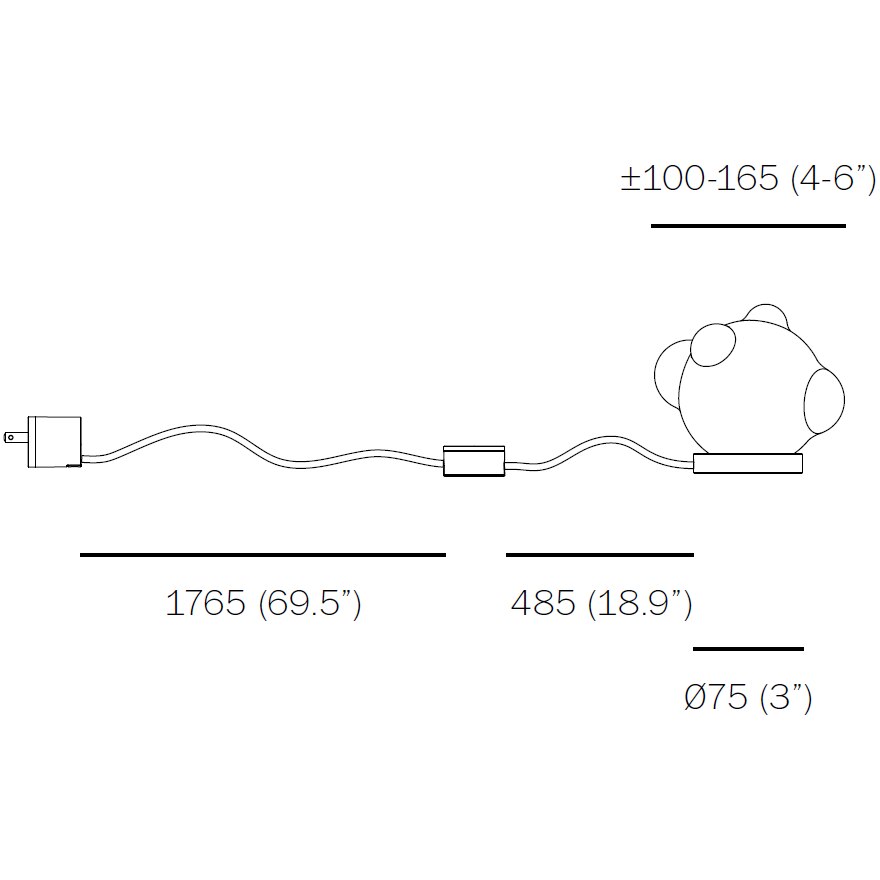 57t Table/Wall Dimensions