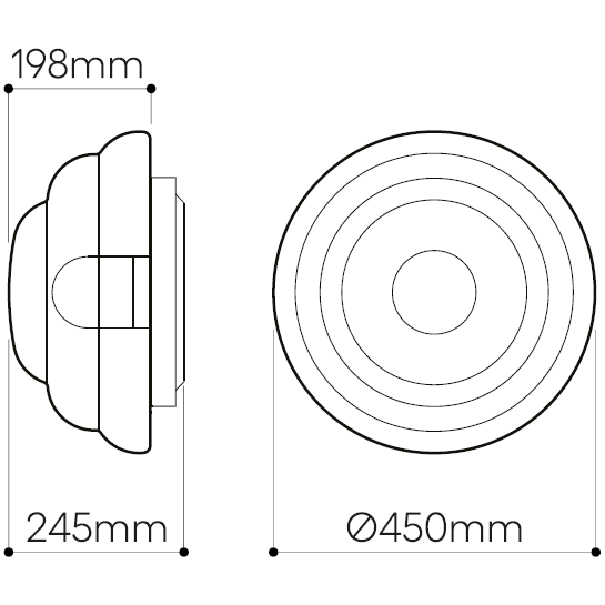 Blimp Ceiling/Wall Dimensions